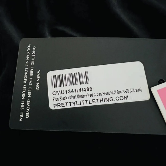 NEW velvet dress underboob Pretty little Thing stretch corseted inner bra - Picture 5 of 11